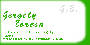 gergely borcsa business card